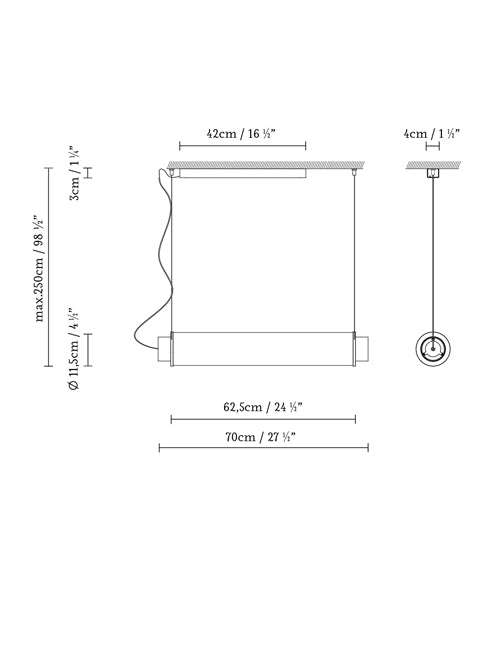 B.lux Slim Skin SH700 dimension drawing