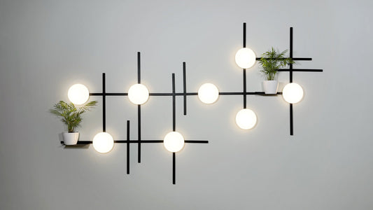 Crosshatch ceiling and wall lamp by Brad Ascalon