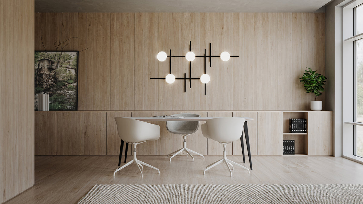 Crosshatch ceiling and wall lamp by Brad Ascalon