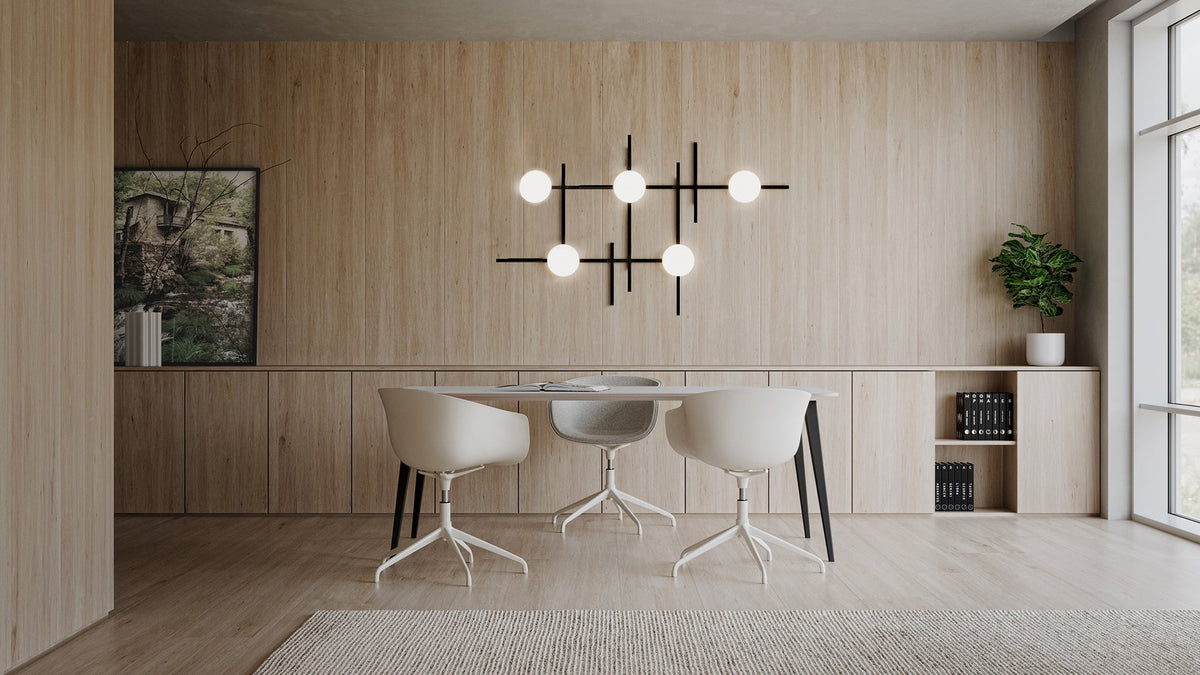 Crosshatch ceiling and wall lamp by Brad Ascalon