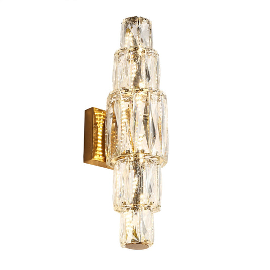 Cryptography Crystal Wall Sconce Lighting Brass Finish - LNC Home