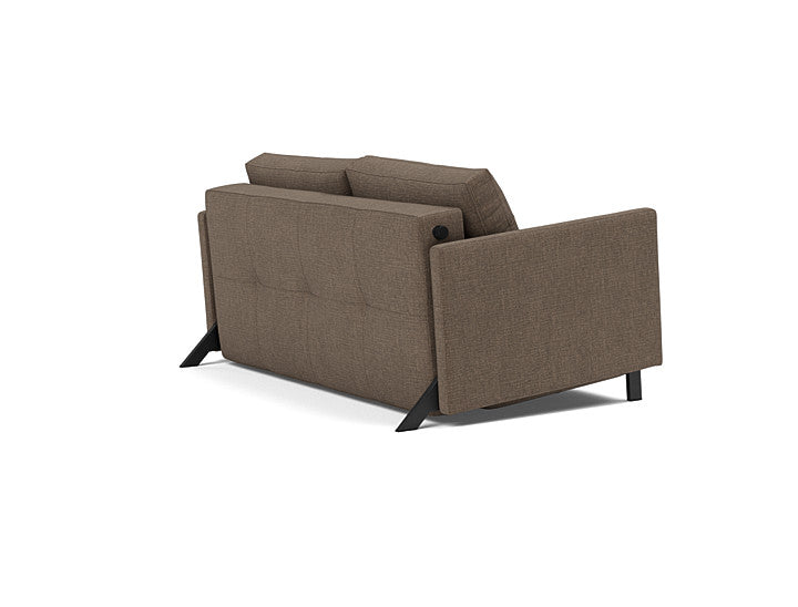Cubed sleeper sofa featuring 411 Esina Cedar Brown woven fabric