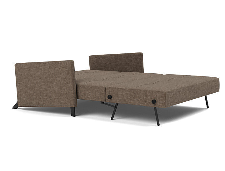 Contemporary full-size sofa bed in Esina Cedar Brown upholstery