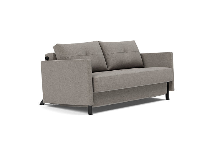 Innovation Living Cubed full sleeper sofa in 521 Mixed Dance Grey fabric