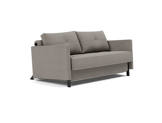 Innovation Living Cubed full sleeper sofa in 521 Mixed Dance Grey fabric