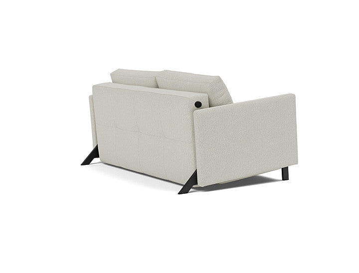 Innovation Living full sofa bed with slim arms in natural woven fabric