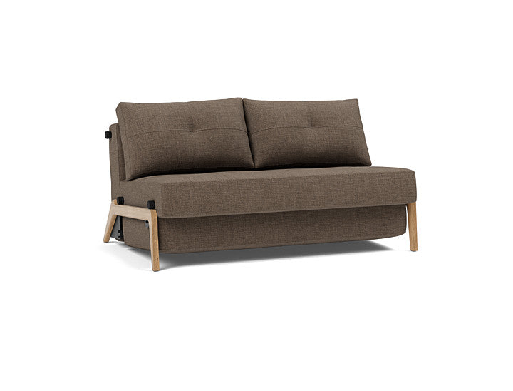 Innovation Living Cubed Scandinavian sofa bed in 411 Esina Cedar Brown upholstery