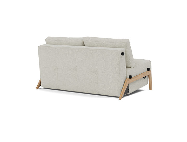 Innovation Living Cubed sofa with hidden bedding storage in 527 Mixed Dance Natural
