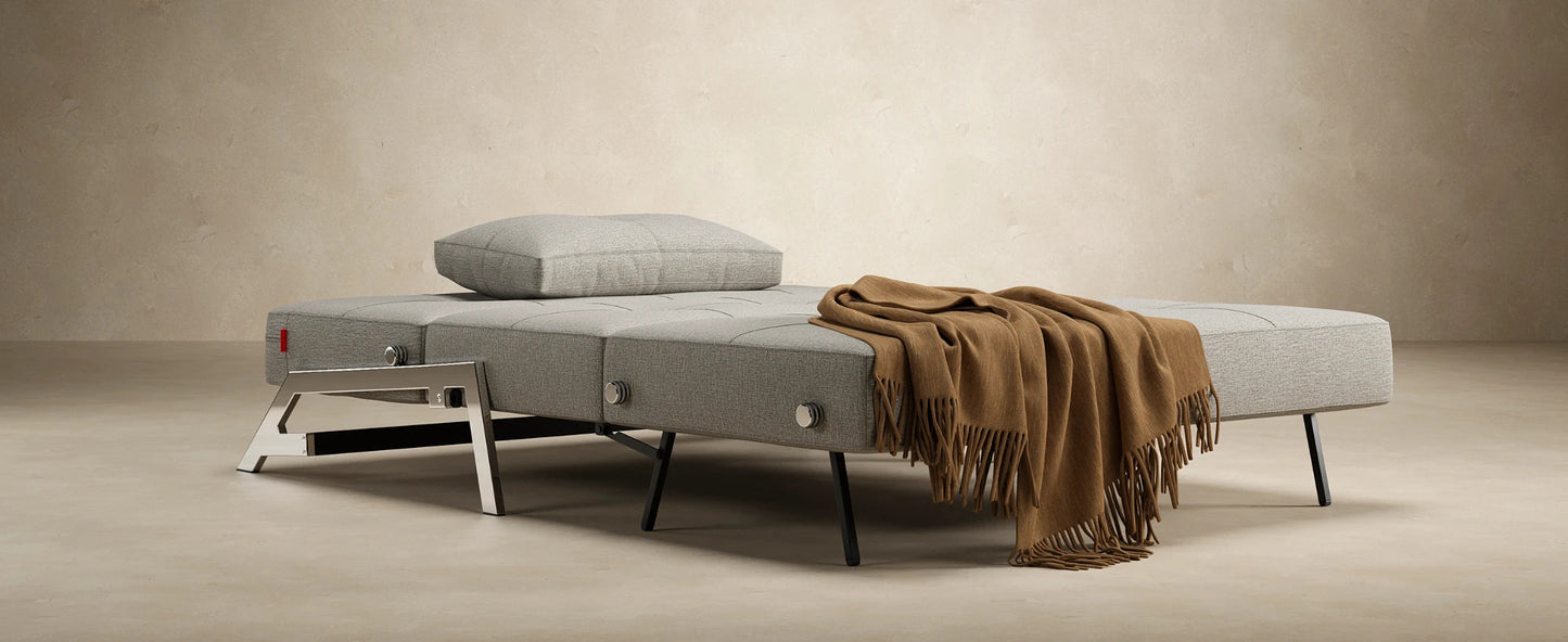 Full size sleeping surface of the Cubed convertible sofa bed