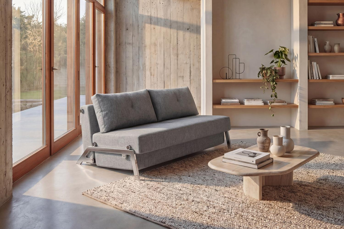 Modern convertible full size sleeper sofa for everyday seating and overnight guests