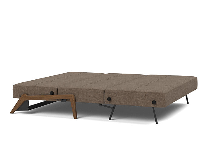 Space-saving queen sofa bed in 411 Esina Cedar Brown for apartments, guest rooms and home offices