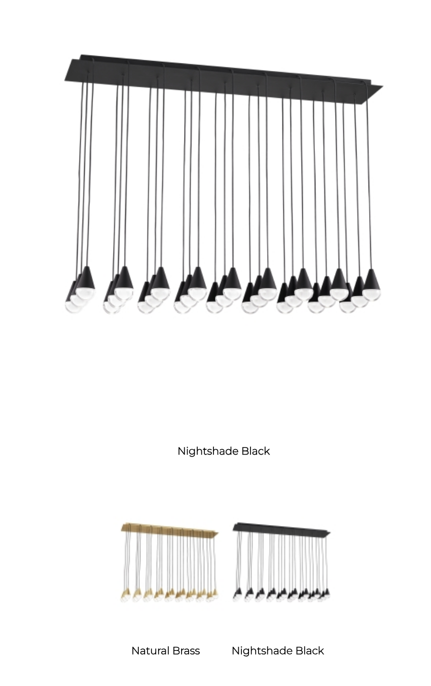 Cupola 27 Light Linear LED Chandelier 700Trspcpa27 by Visual & Comfort & Co
