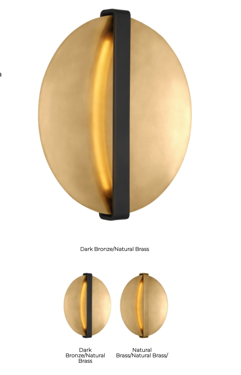 Cymbal Indirect LED Brass Sconce by Visual & Comfort & Co