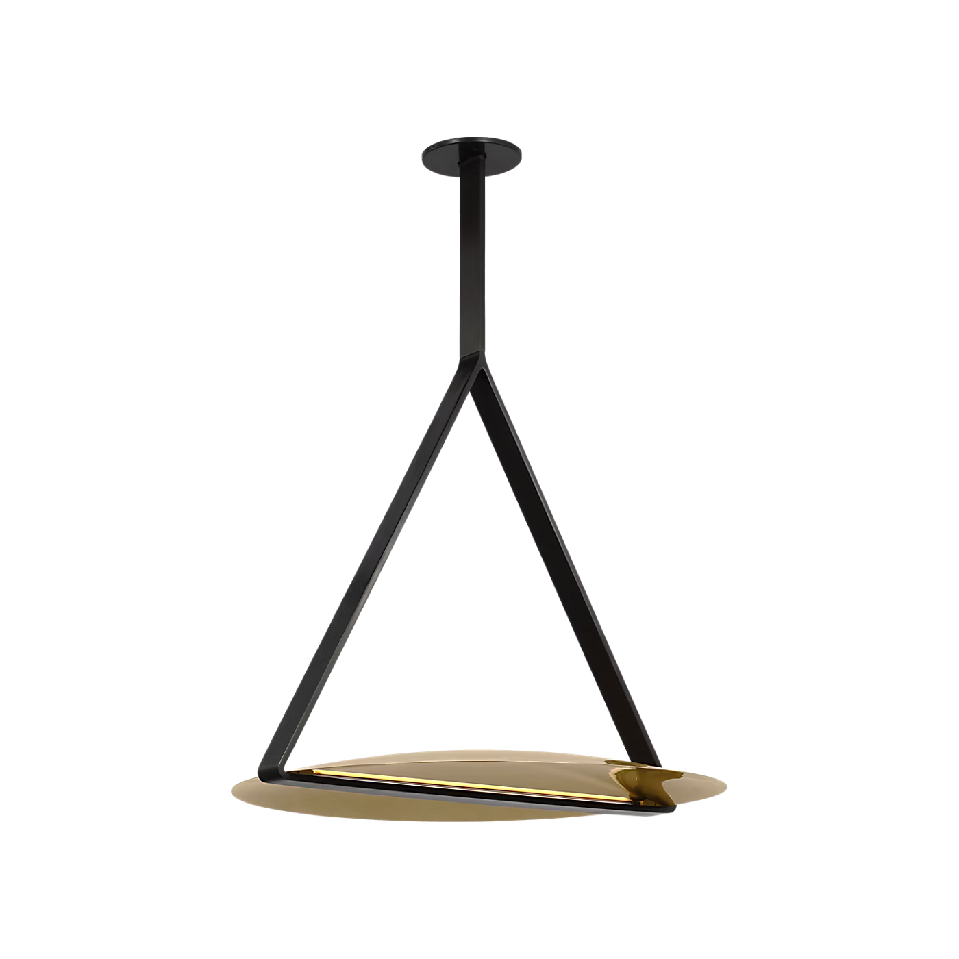 Cymbal large brass pendant light for residential and commercial interiors
