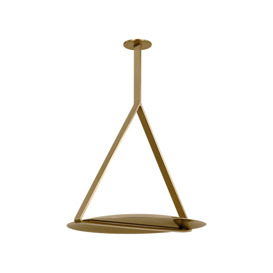 Modern architectural pendant light in premium Natural Brass finish