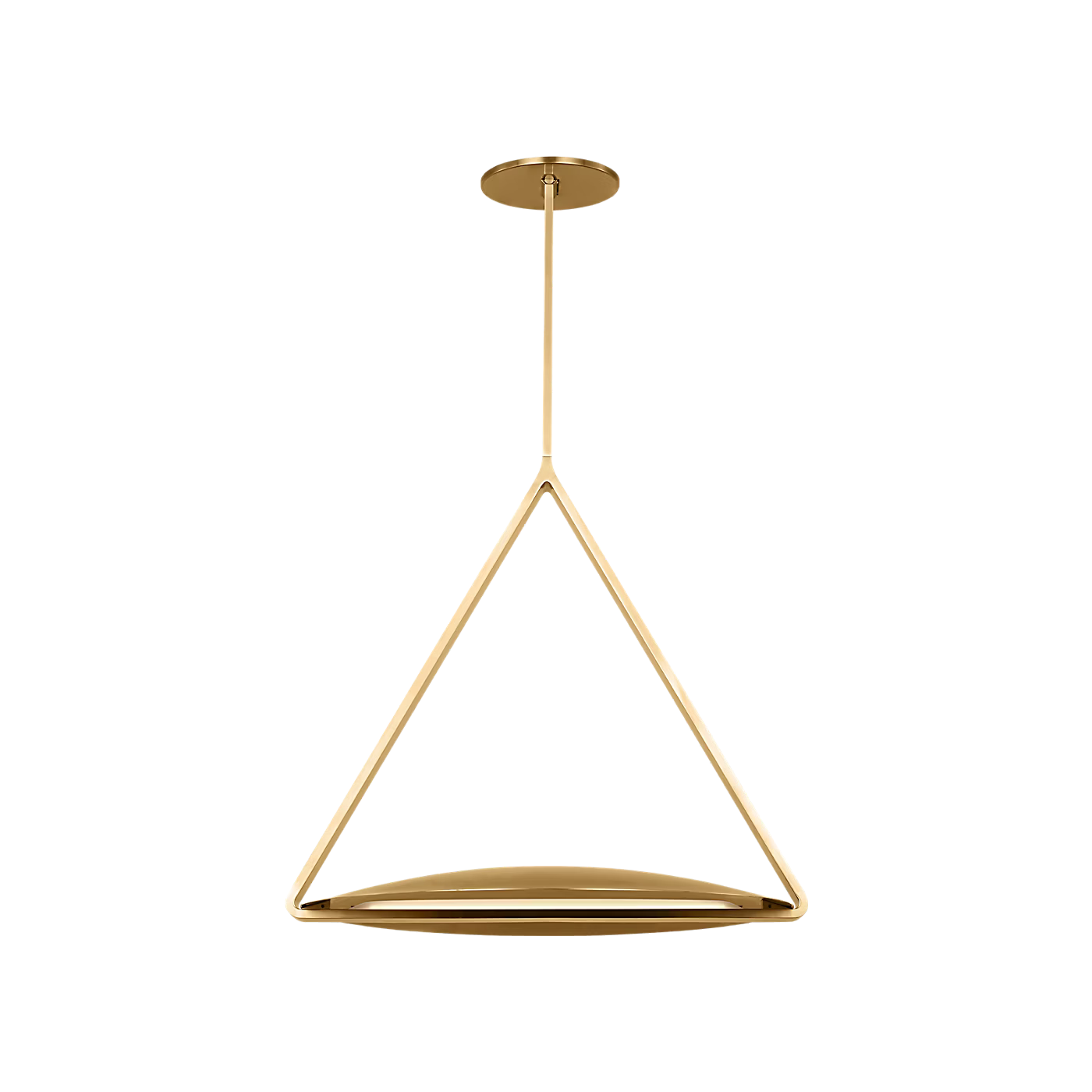 Close-up of natural brass pull handle with timeless modern design