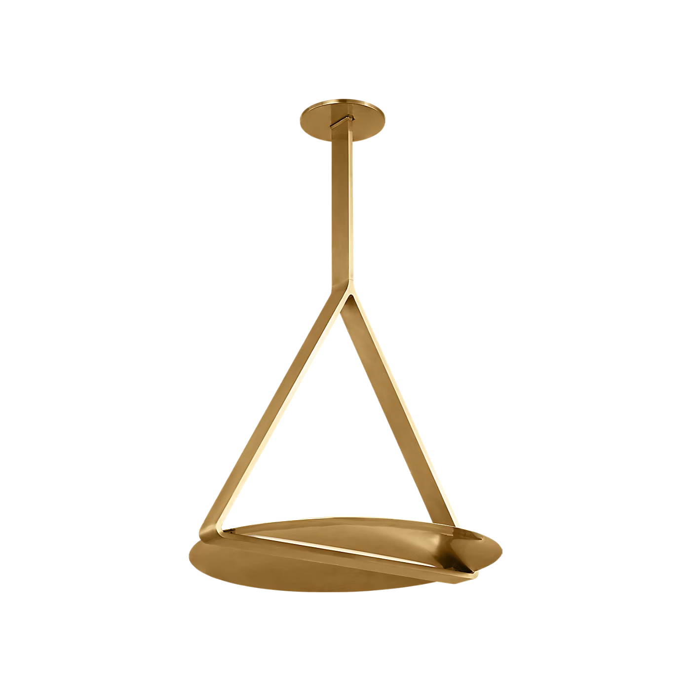 Cymbal Large Natural Brass pendant light for luxury modern interiors