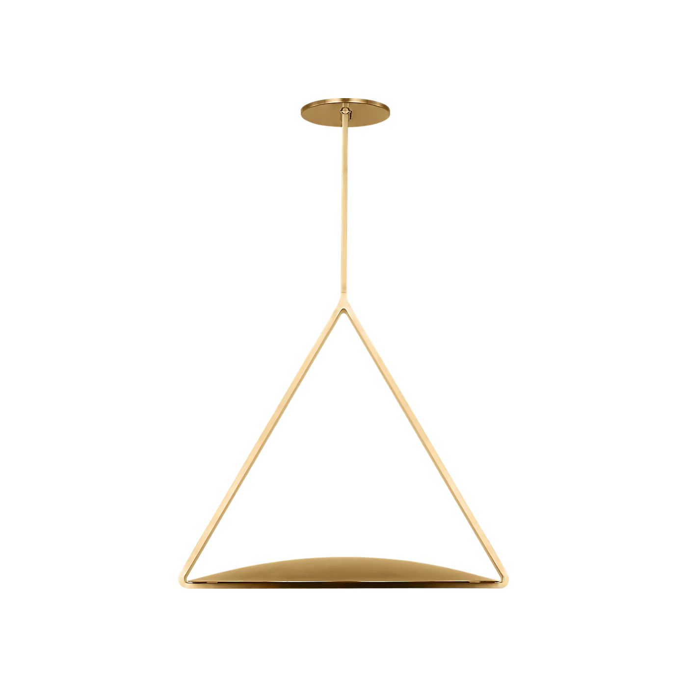 Brushed natural brass cabinet pull with minimalist styling