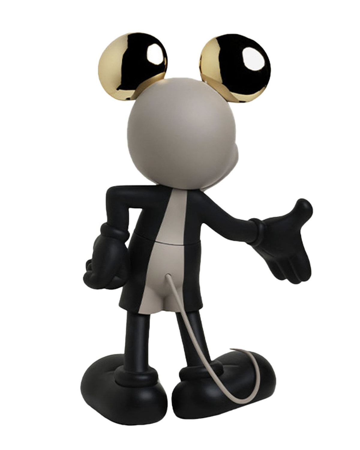 Leblon Delienne Mickey by Kelly Hoppen sculpture in Taupe, Black & Gold, 12 inch