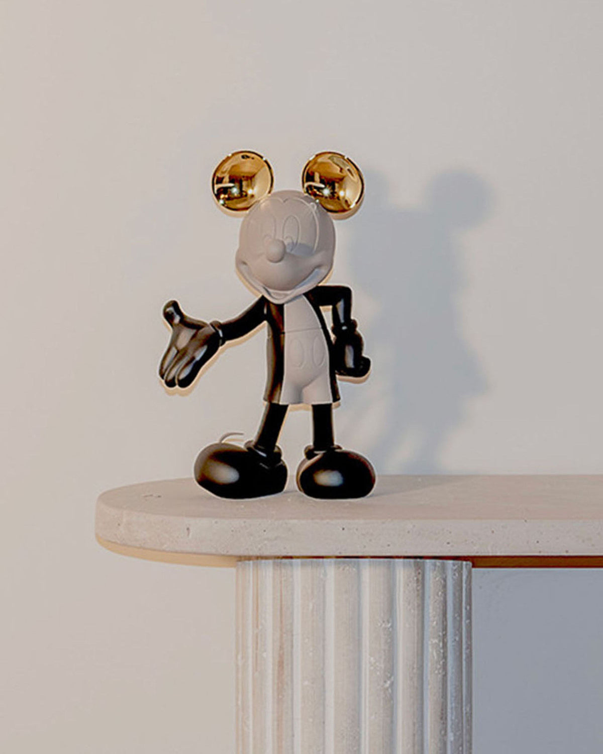 Leblon Delienne Mickey by Kelly Hoppen sculpture in Taupe, Black & Gold, 12 inch – view 3