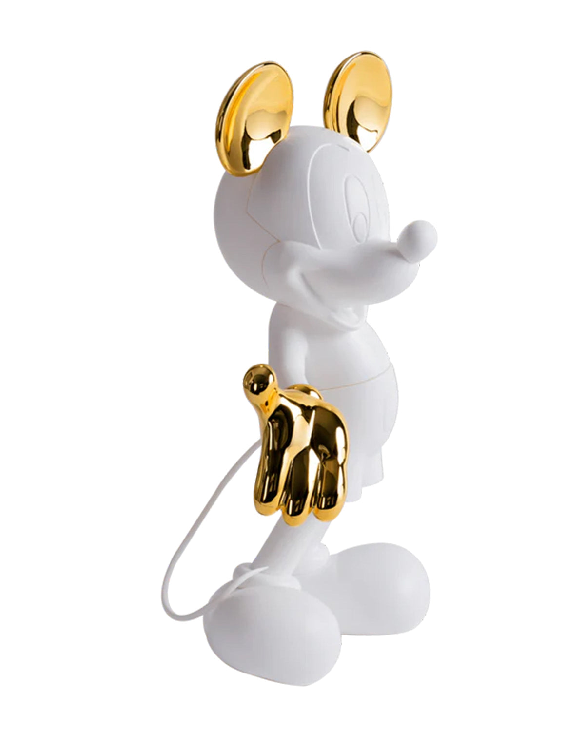 Leblon Delienne Mickey Welcome sculpture in White & Gold, 12 inch