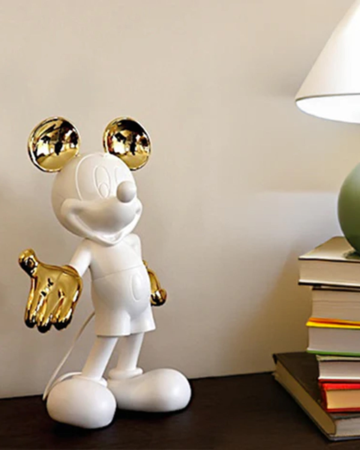 Leblon Delienne Mickey Welcome sculpture in White & Gold, 12 inch – view 3