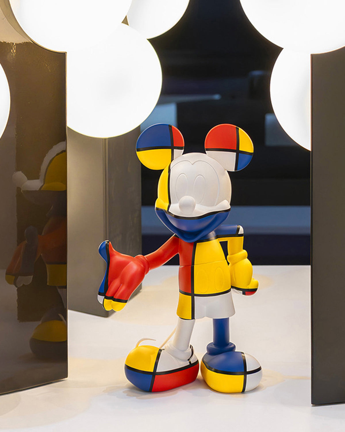 Leblon Delienne Mickey Welcome Art Collection sculpture in Multicolor (Mondrian primary colors), 12 inch – view 5