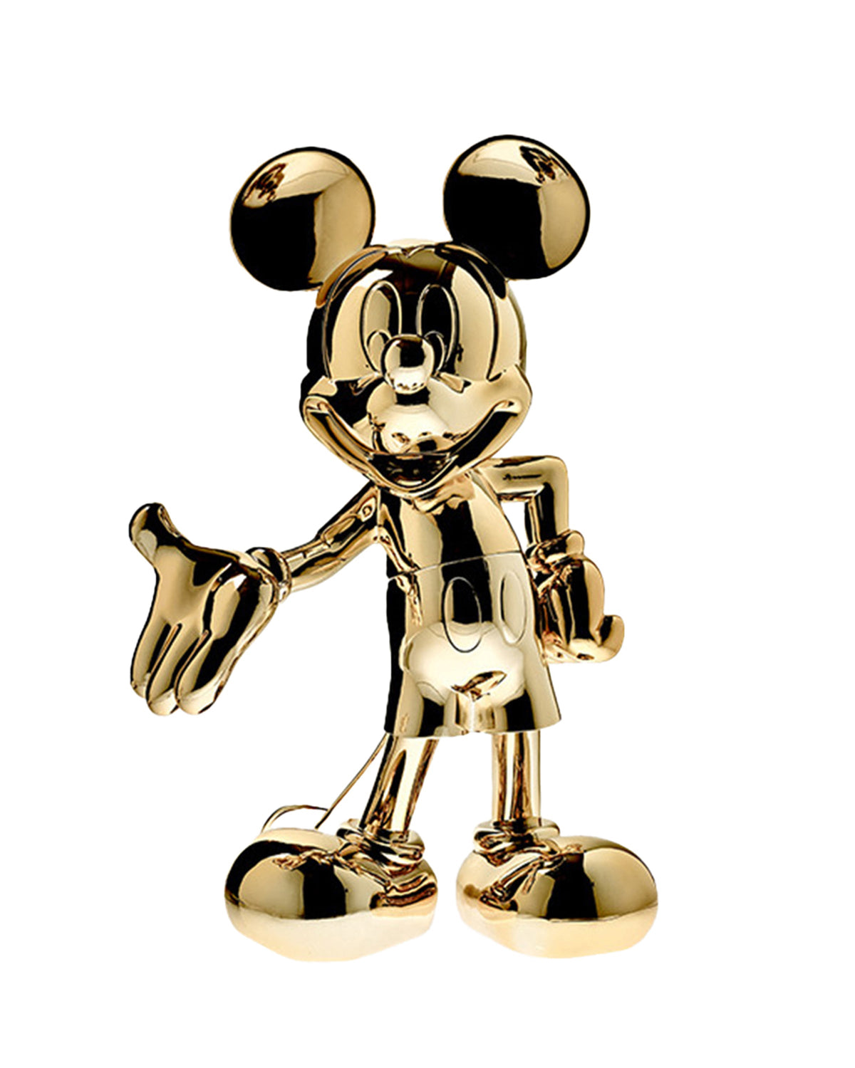 Leblon Delienne Mickey Welcome sculpture in Chromed Gold, 12 inch – view 2