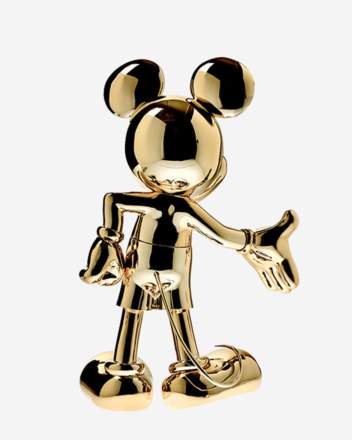 Leblon Delienne Mickey Welcome sculpture in Chromed Gold, 12 inch – view 4