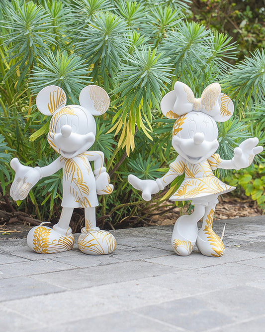 Leblon Delienne Star Style Mickey by Martyn Lawrence Bullard sculpture in White & Gold, 12 inch