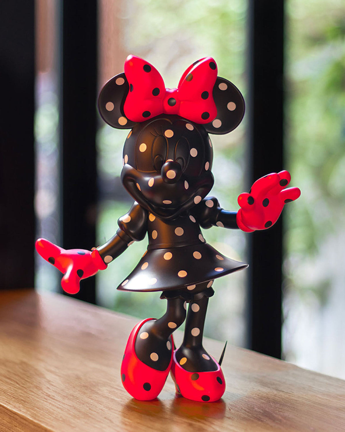 Leblon Delienne Minnie by Chantal Thomass sculpture in Matt Black & Red polka dots, 12 inch – view 4