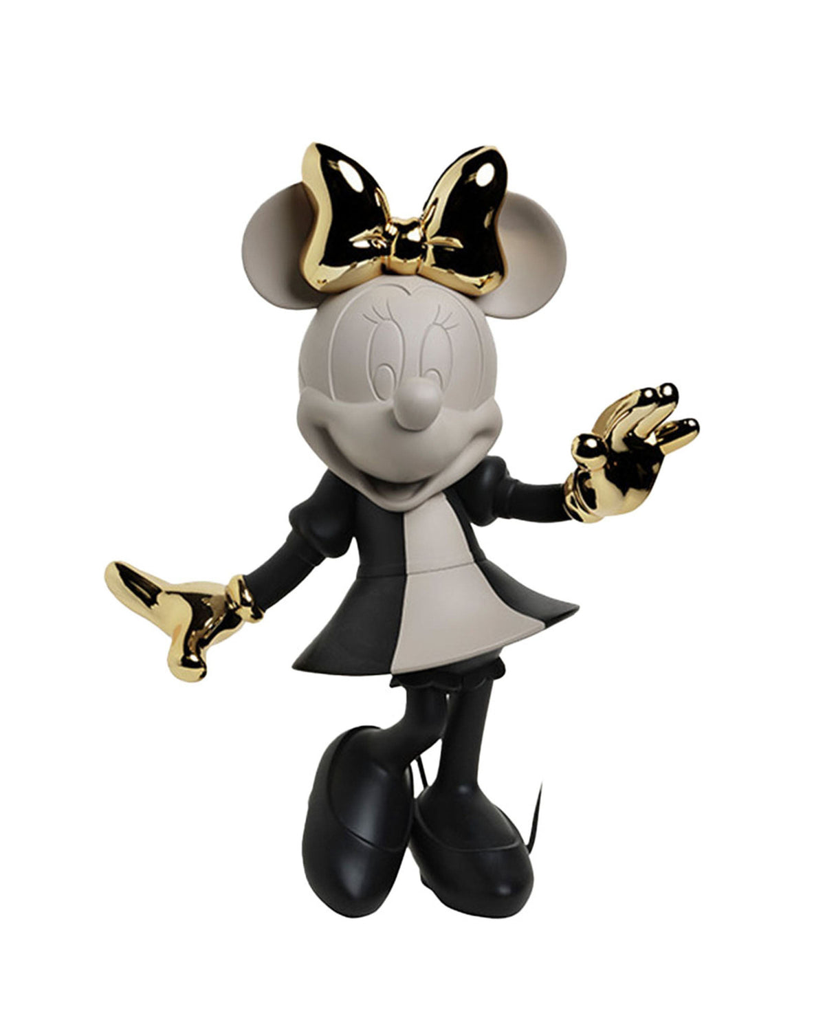 Leblon Delienne Minnie by Kelly Hoppen sculpture in Taupe, Black & Gold, 12 inch – view 2