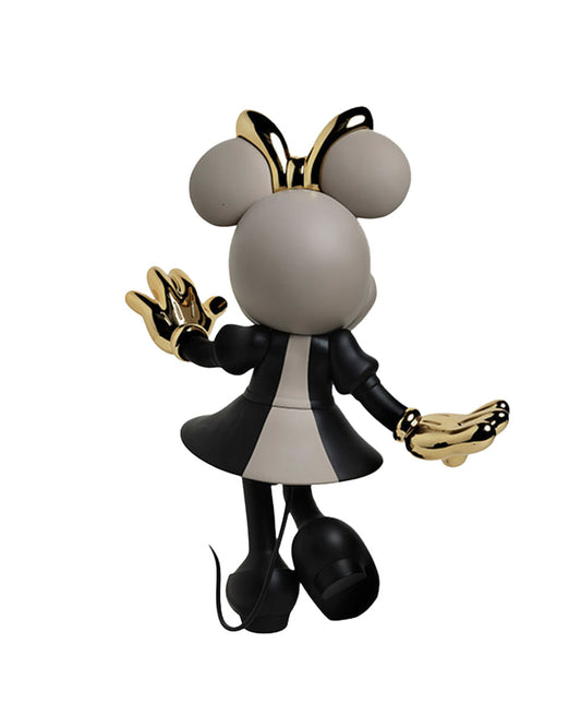 Leblon Delienne Minnie by Kelly Hoppen sculpture in Taupe, Black & Gold, 12 inch