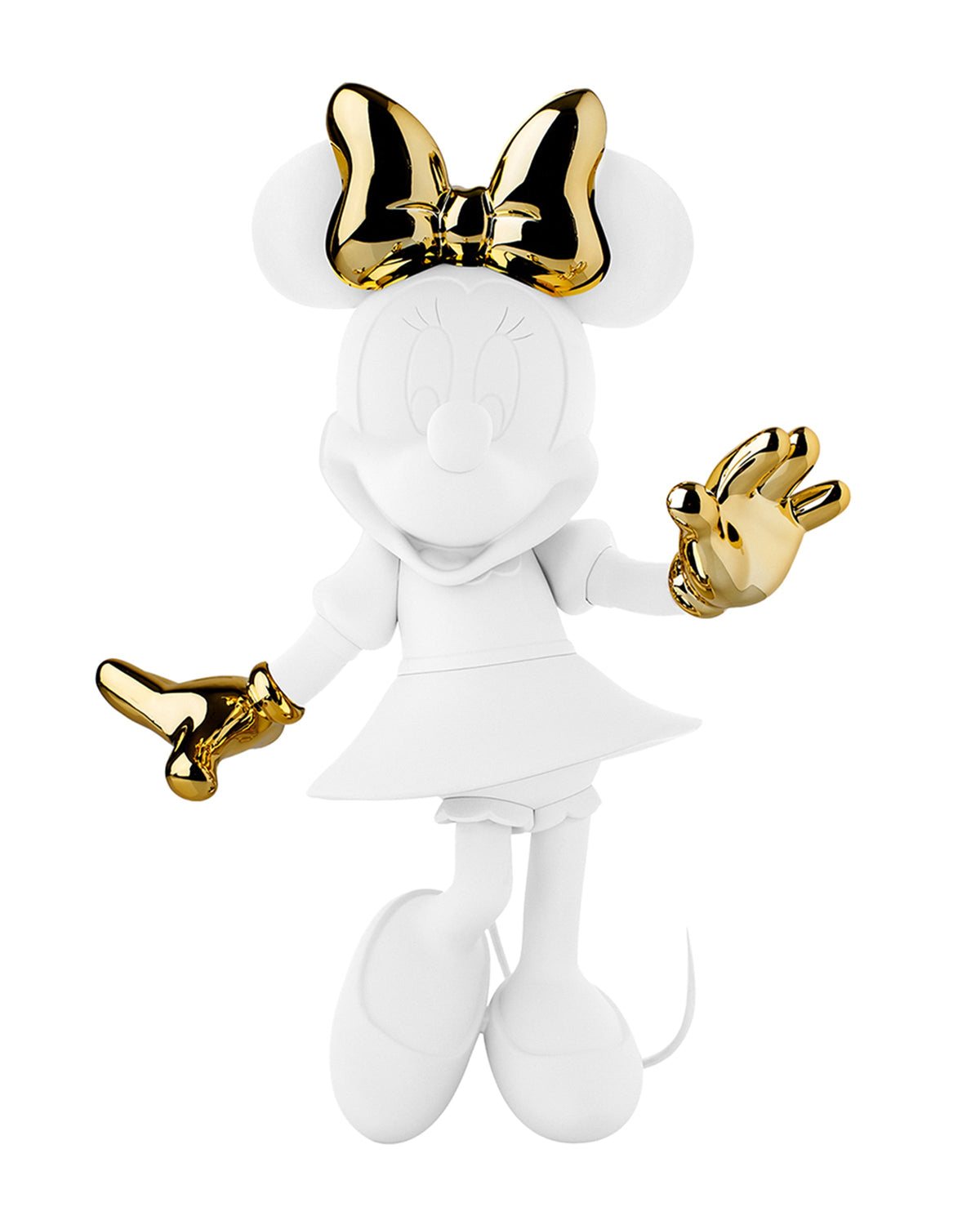 Leblon Delienne Minnie Welcome sculpture in White & Gold, 12 inch – view 2
