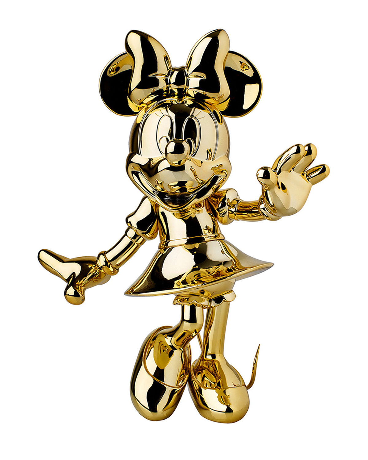 Leblon Delienne Minnie Welcome sculpture in Chromed Gold, 12 inch – view 2