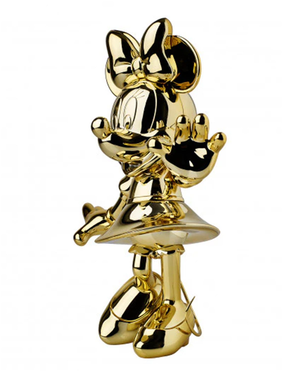 Leblon Delienne Minnie Welcome sculpture in Chromed Gold, 12 inch