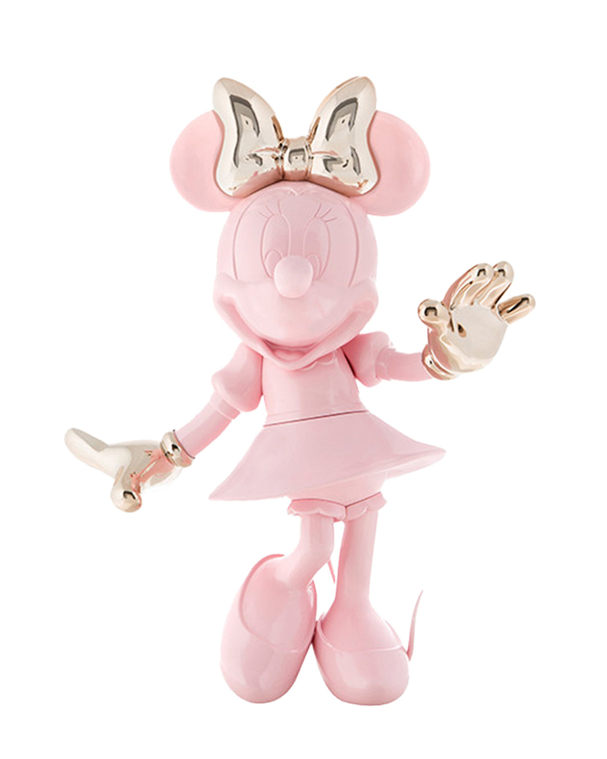 Leblon Delienne Minnie Welcome sculpture in Pastel Pink & Pink Gold, 12 inch – view 2