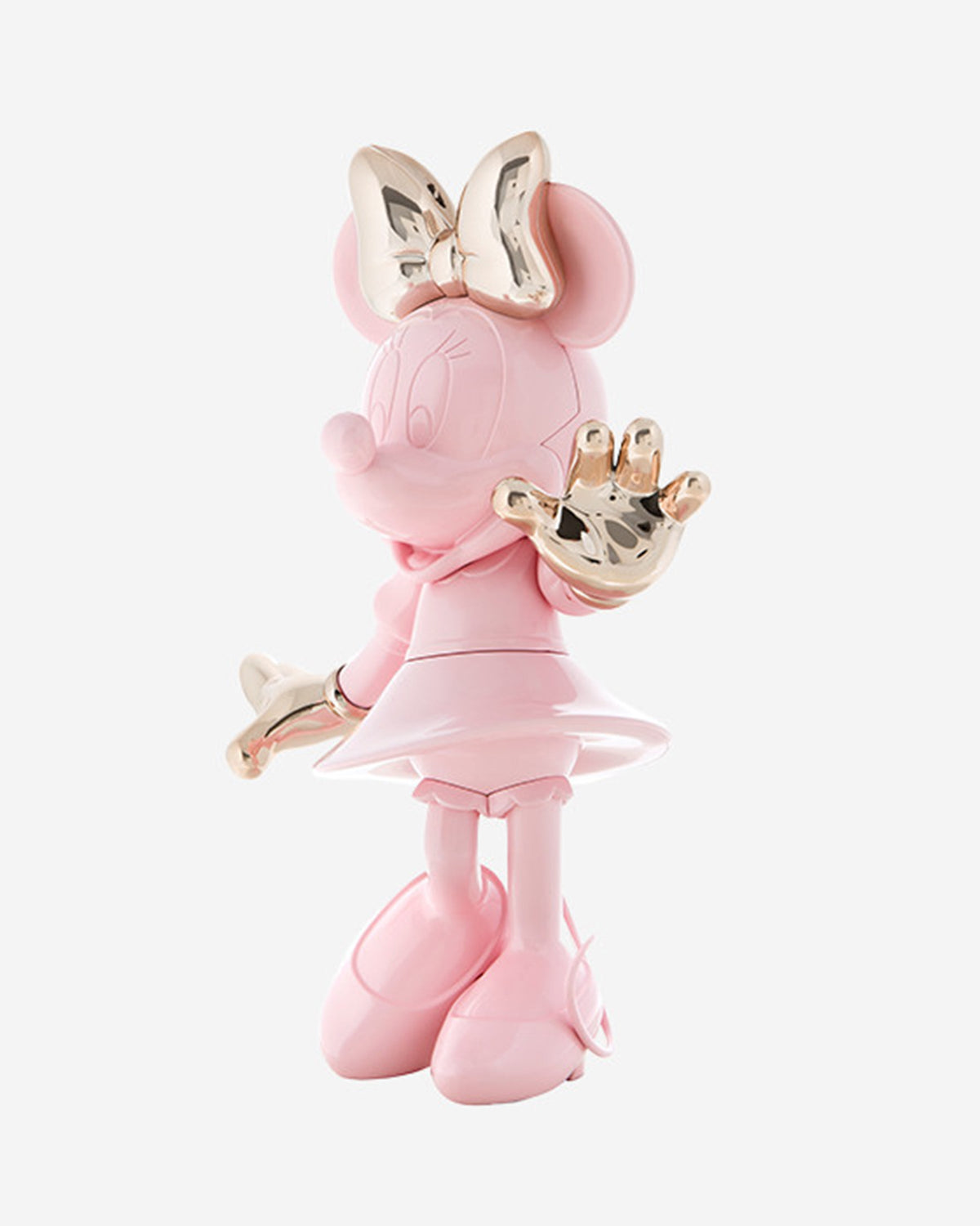 Leblon Delienne Minnie Welcome sculpture in Pastel Pink & Pink Gold, 12 inch – view 4