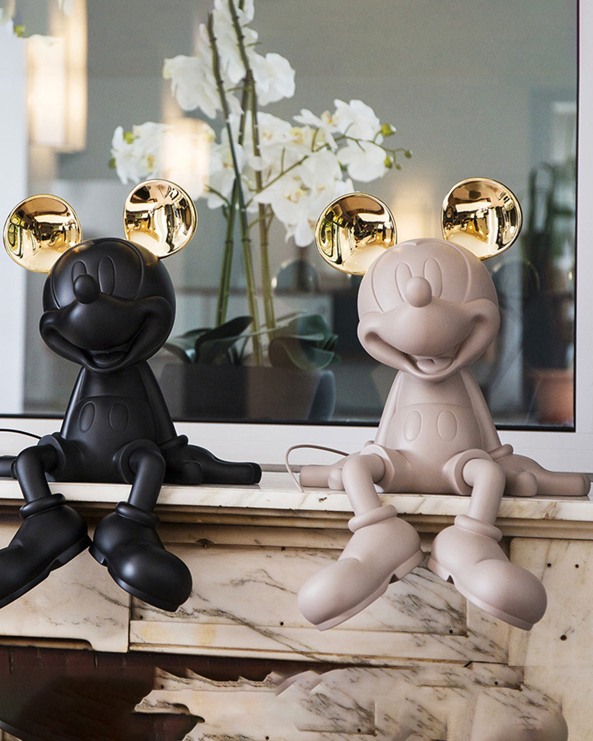 Leblon Delienne Mickey Take 2 by Kelly Hoppen sculpture in Taupe & Gold, 19 inch – view 4
