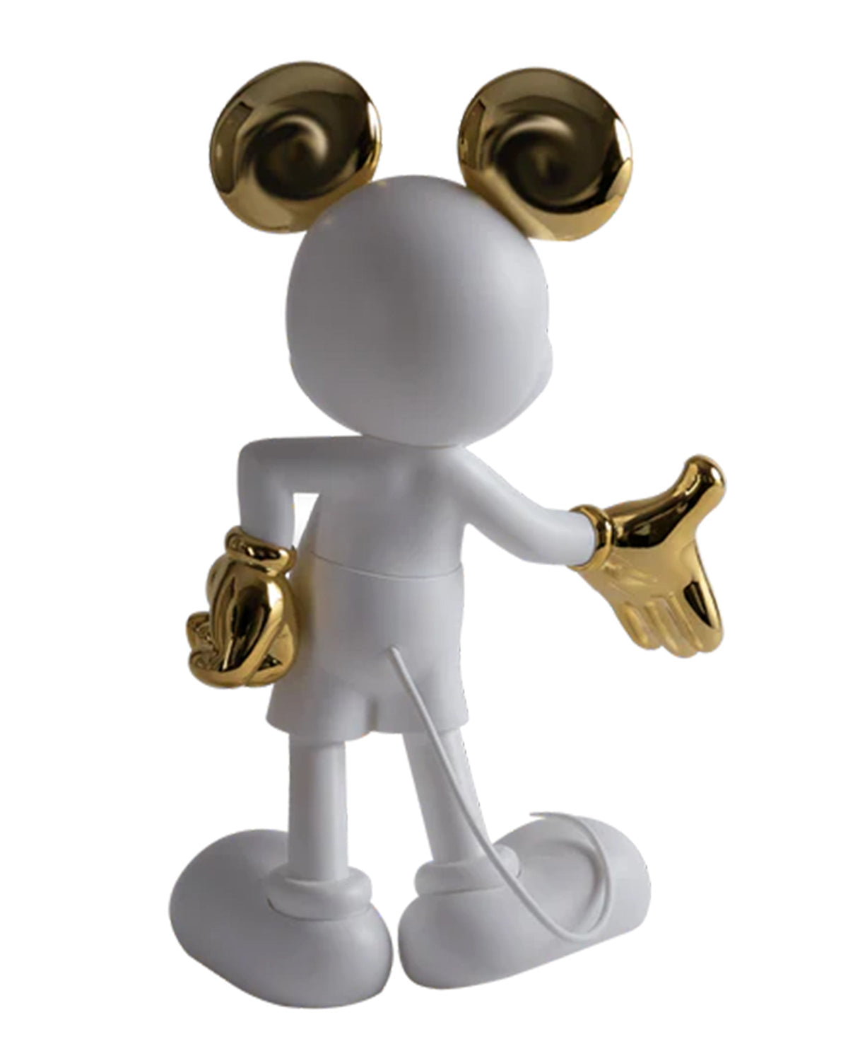 Leblon Delienne Mickey Welcome 24 in sculpture in White & Gold, 24 inch