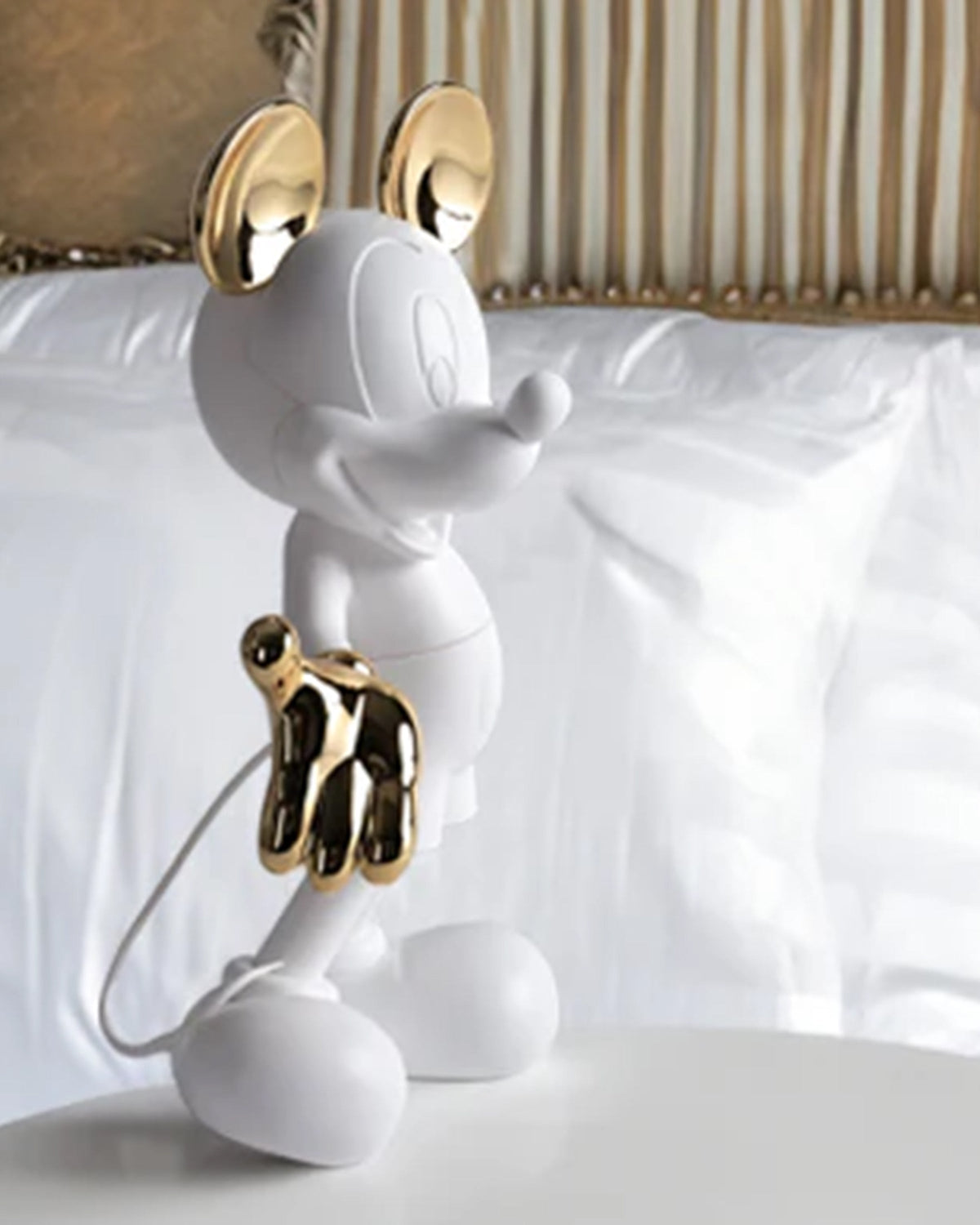 Leblon Delienne Mickey Welcome 24 in sculpture in White & Gold, 24 inch – view 3