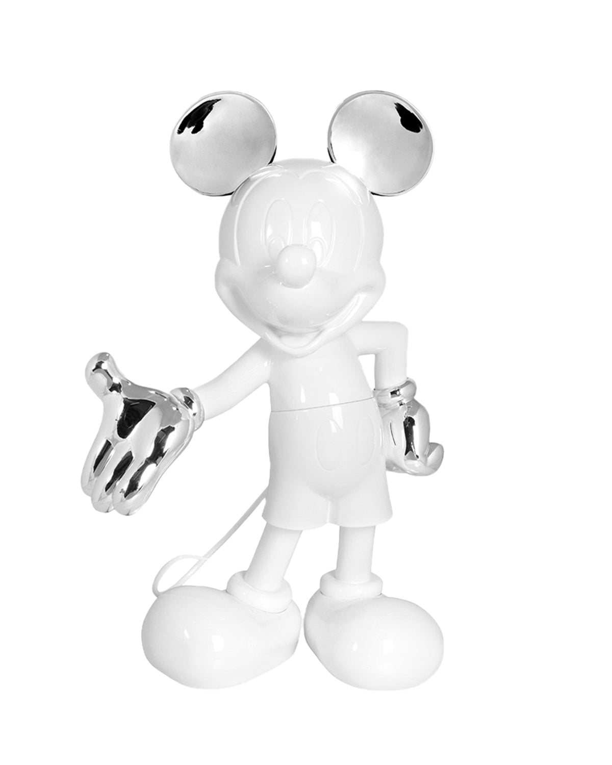 Leblon Delienne Mickey Welcome Life-Size sculpture in White & Silver, 55 inch – view 2