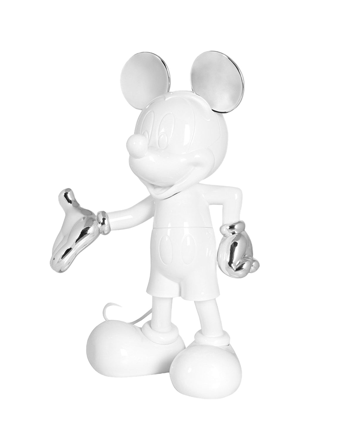 Leblon Delienne Mickey Welcome Life-Size sculpture in White & Silver, 55 inch