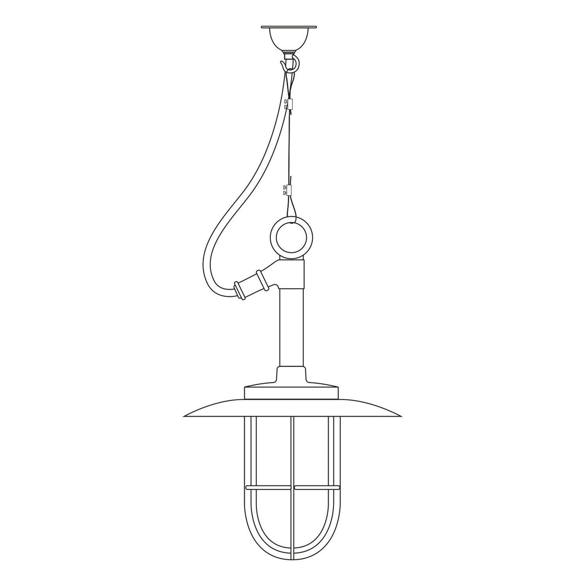 Ship’s Well Glass Pendant with Visor by Original BTC (photo 1)