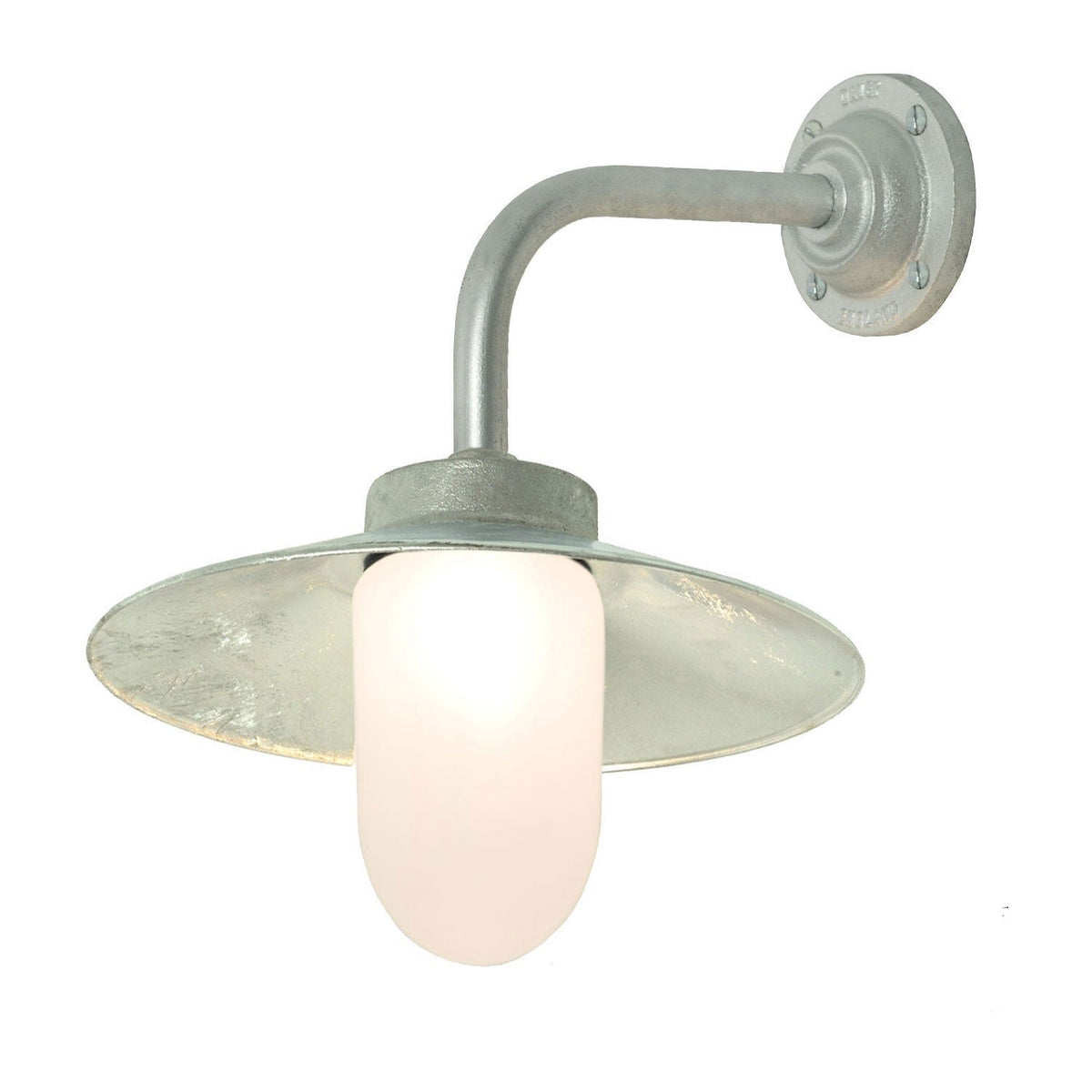 Exterior Bracket Light, Right Angle by Original BTC, Galvanized - Frosted Glass (photo 4)
