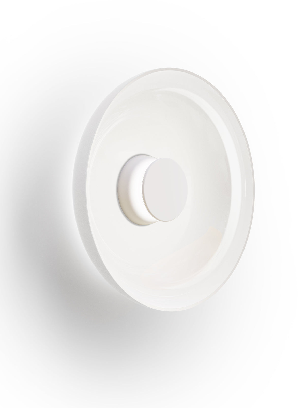 Pablo Designs Totem Sconce Glass – Shade D, White/White canopy/faceplate