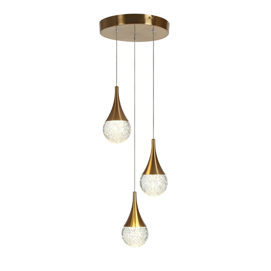 Dandelion 3 Light Brass Chandelier - LNC Home