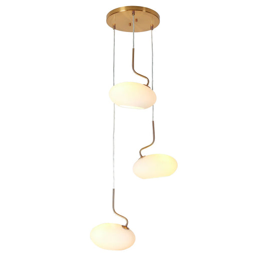 Deglupta Modern Brass Chandelier 3 Light - LNC Home