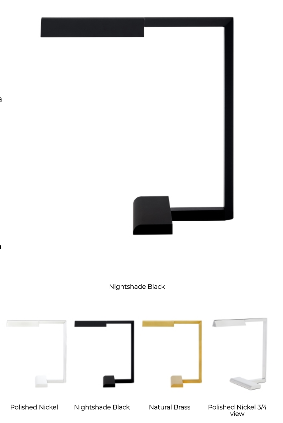 Dessau 16 LED Table Lamp Black Brass by Visual & Comfort & Co