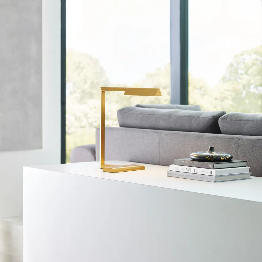 Dessau 16 LED Table Lamp Black Brass by Visual & Comfort & Co